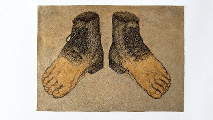 Nahum B Zenil, PIES(HOMAGE TO MAGGRITE), 1999